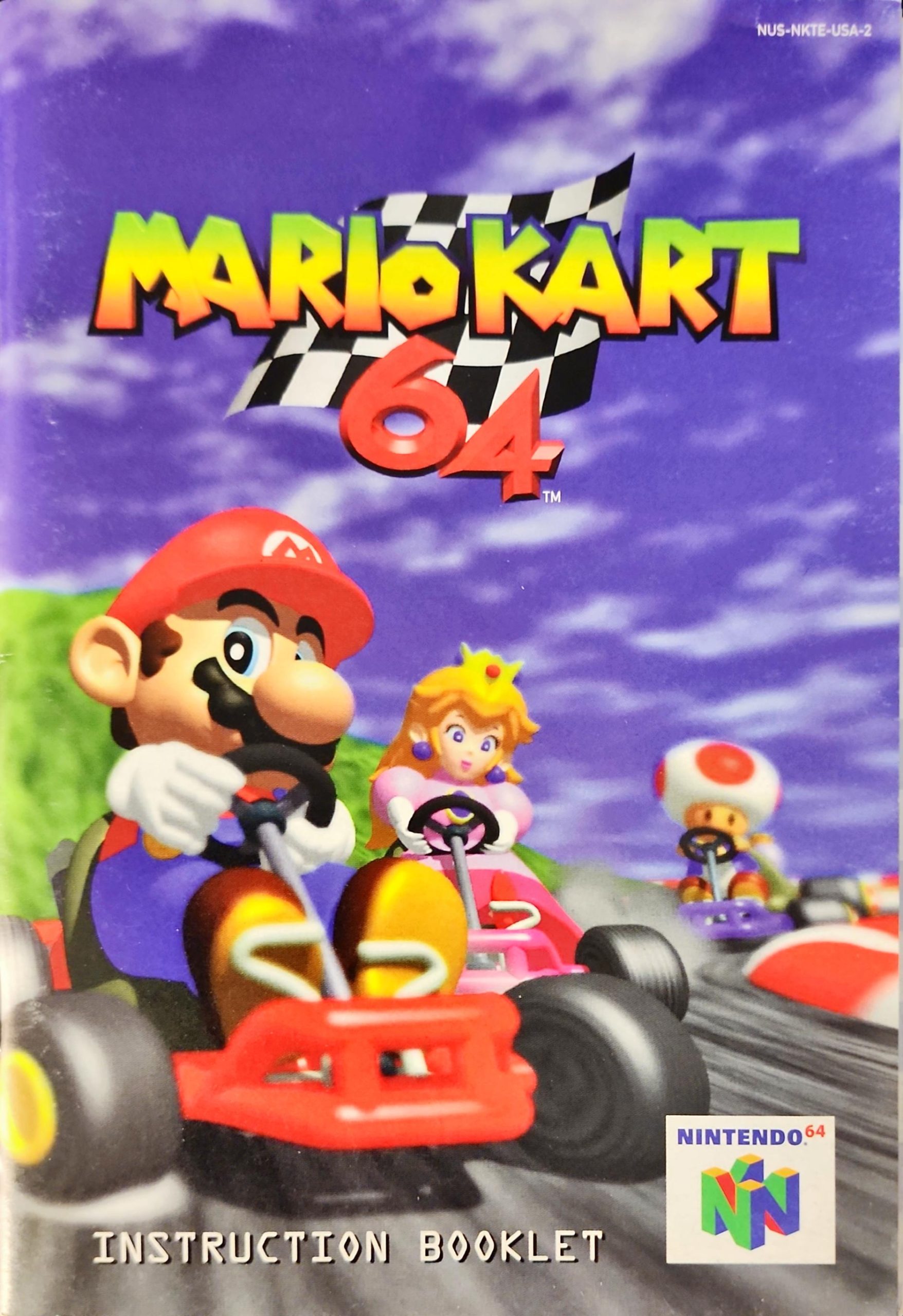 Rusten valgfri skud Mario Kart 64 Instruction Booklet Nintendo 64 (N64) Manual