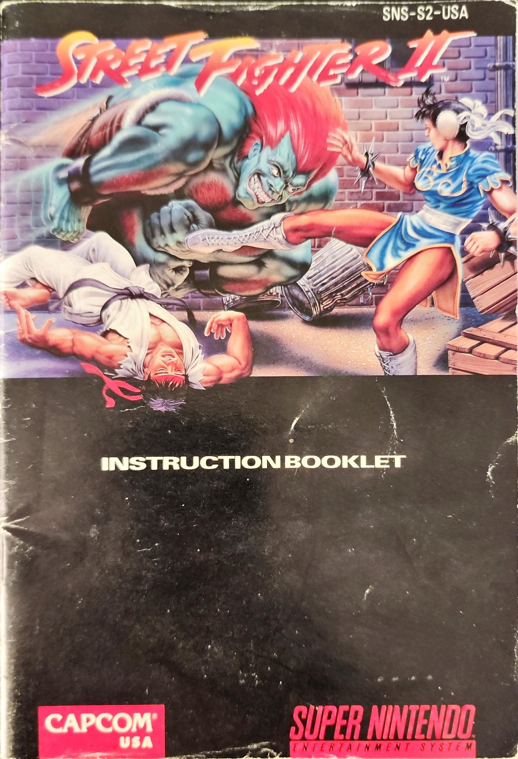 Street Fighter II Instruction Manual Booklet Super Nintendo (SNES)