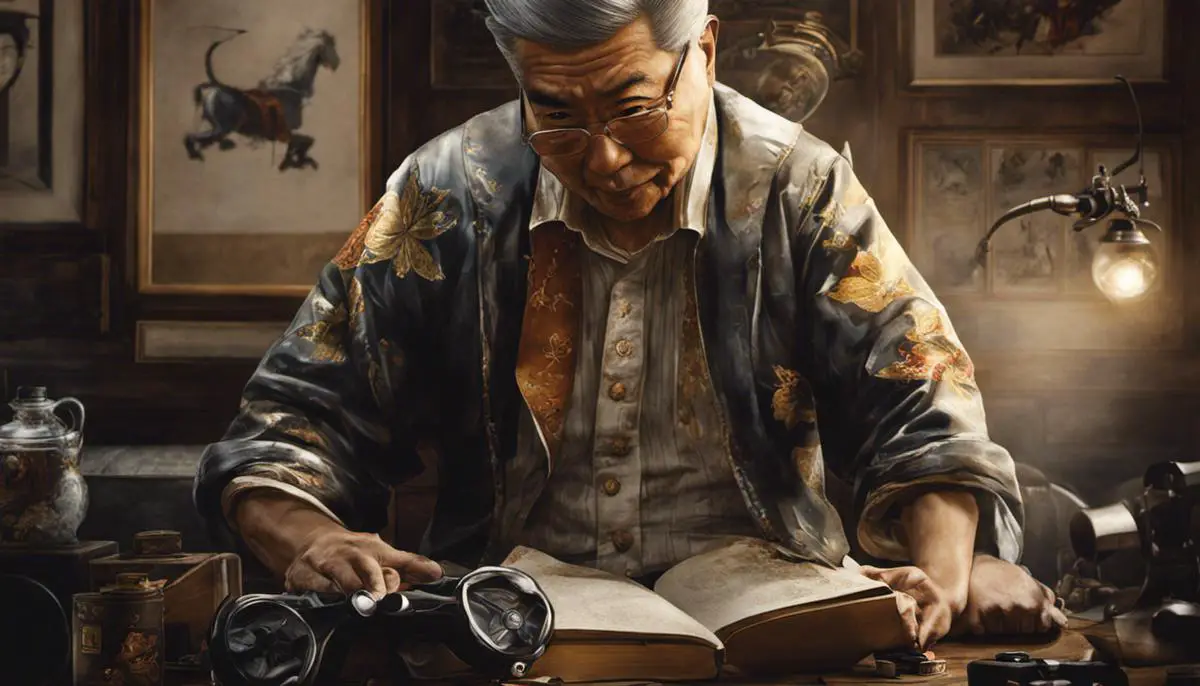 A portrait of Genyo Takeda, a pioneer in the gaming industry